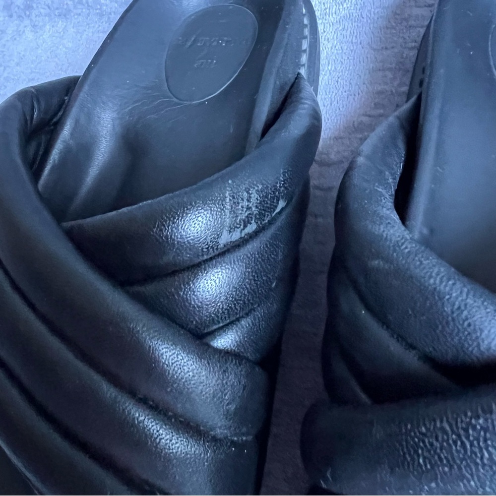 The Bali Tailor Oska Sandals Sz 39 US 8 Black Slides Casual Soft Beach Summer - Picture 5 of 15